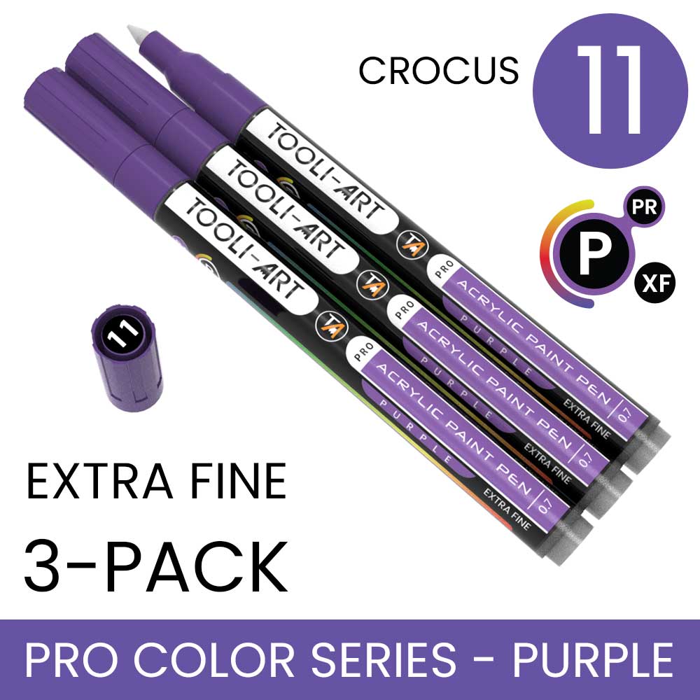 PRO COLOR SERIES - PURPLE - EXTRA-FINE: 3-Pack, Your Choice of Any 1 Color