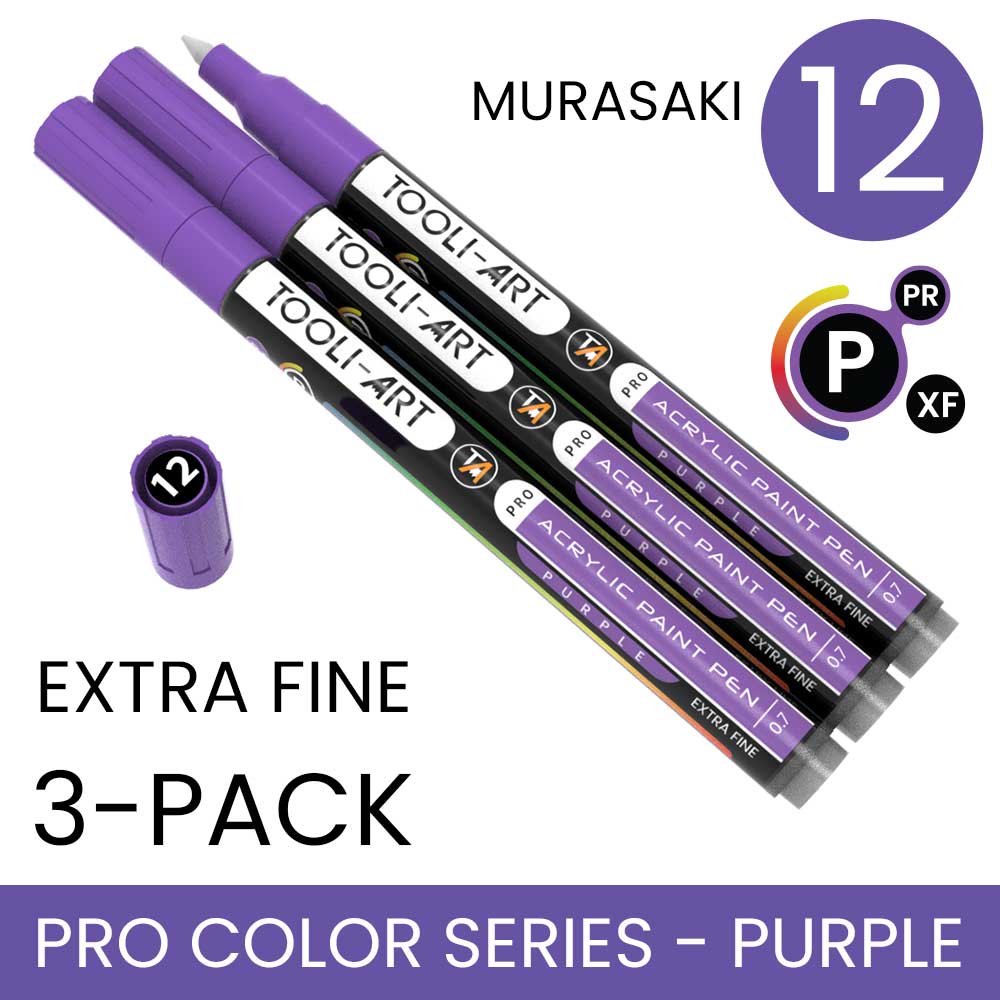 PRO COLOR SERIES - PURPLE - EXTRA-FINE: 3-Pack, Your Choice of Any 1 Color