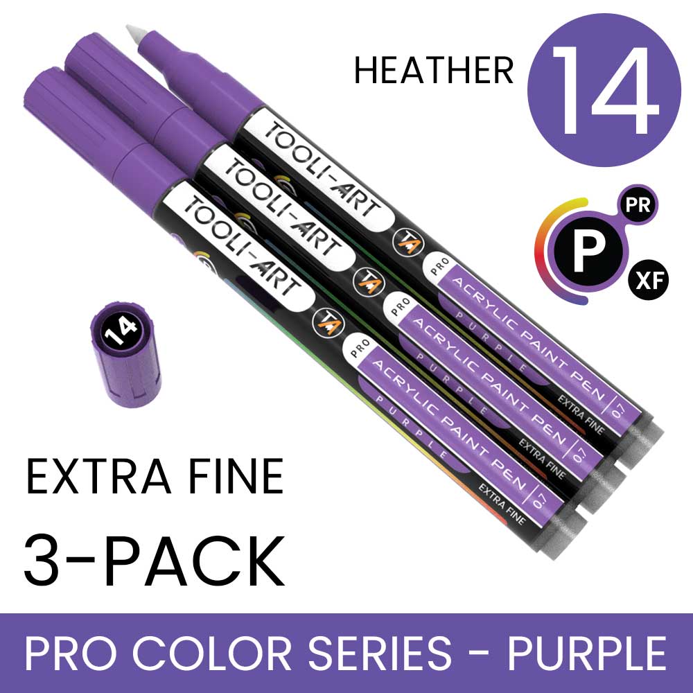 PRO COLOR SERIES - PURPLE - EXTRA-FINE: 3-Pack, Your Choice of Any 1 Color