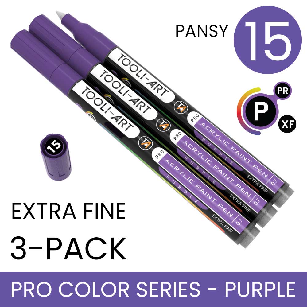 PRO COLOR SERIES - PURPLE - EXTRA-FINE: 3-Pack, Your Choice of Any 1 Color