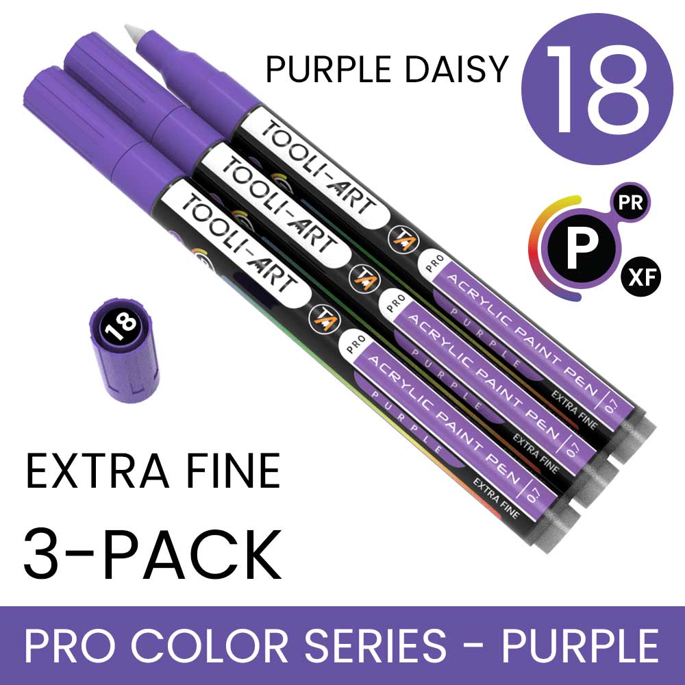 PRO COLOR SERIES - PURPLE - EXTRA-FINE: 3-Pack, Your Choice of Any 1 Color