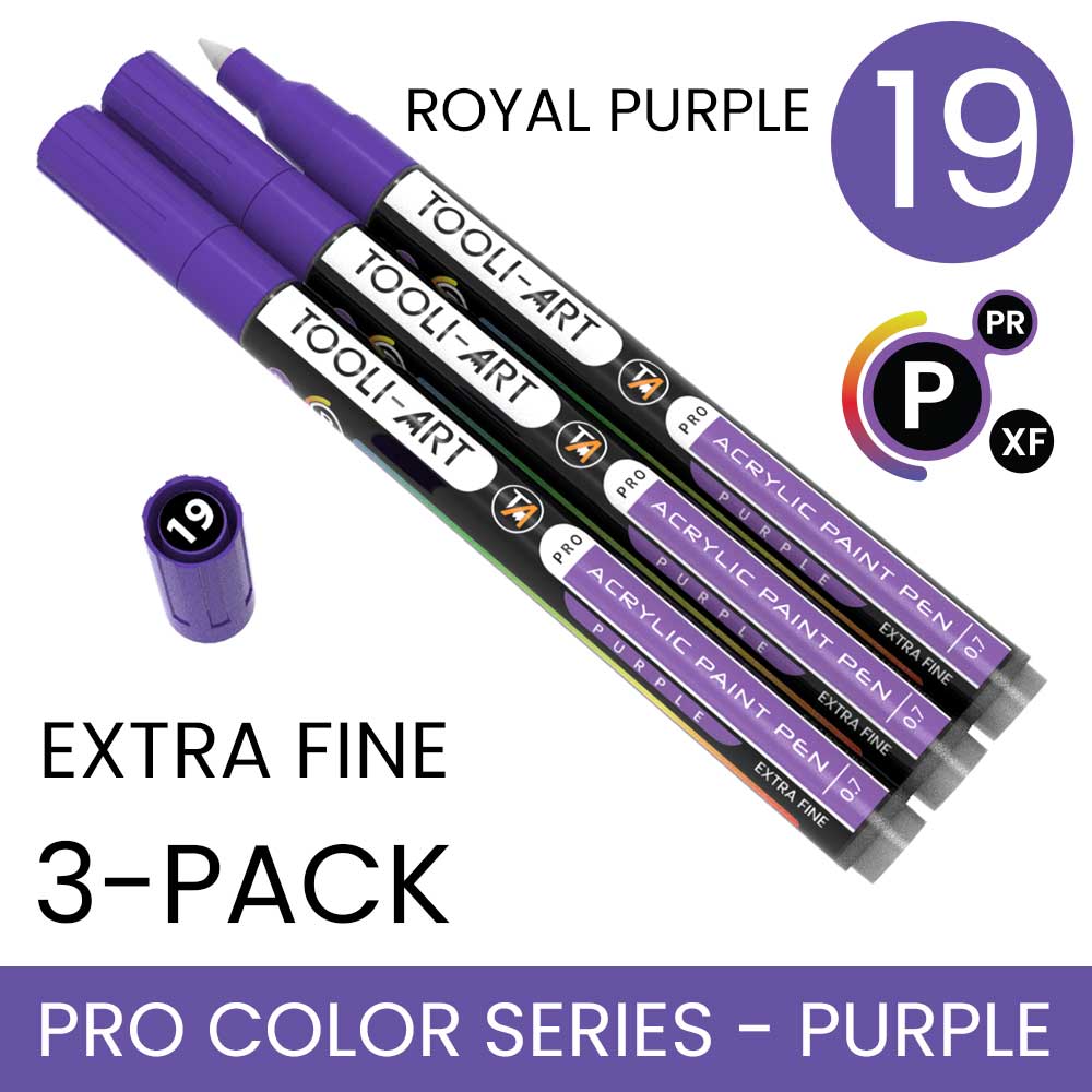 PRO COLOR SERIES - PURPLE - EXTRA-FINE: 3-Pack, Your Choice of Any 1 Color