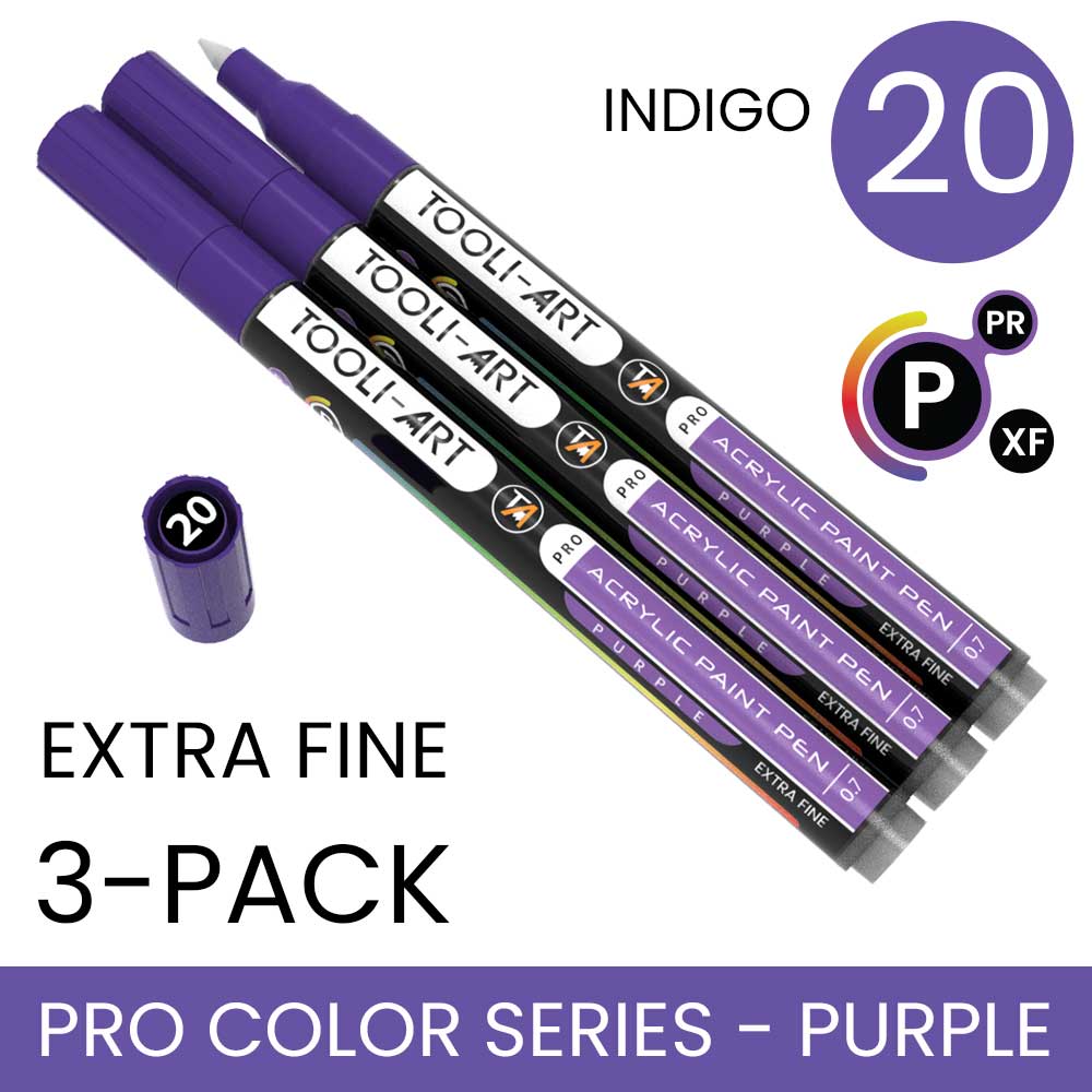 PRO COLOR SERIES - PURPLE - EXTRA-FINE: 3-Pack, Your Choice of Any 1 Color