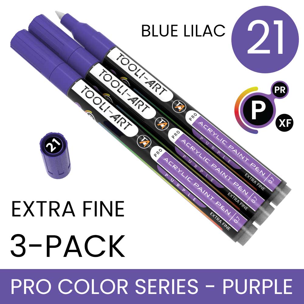PRO COLOR SERIES - PURPLE - EXTRA-FINE: 3-Pack, Your Choice of Any 1 Color