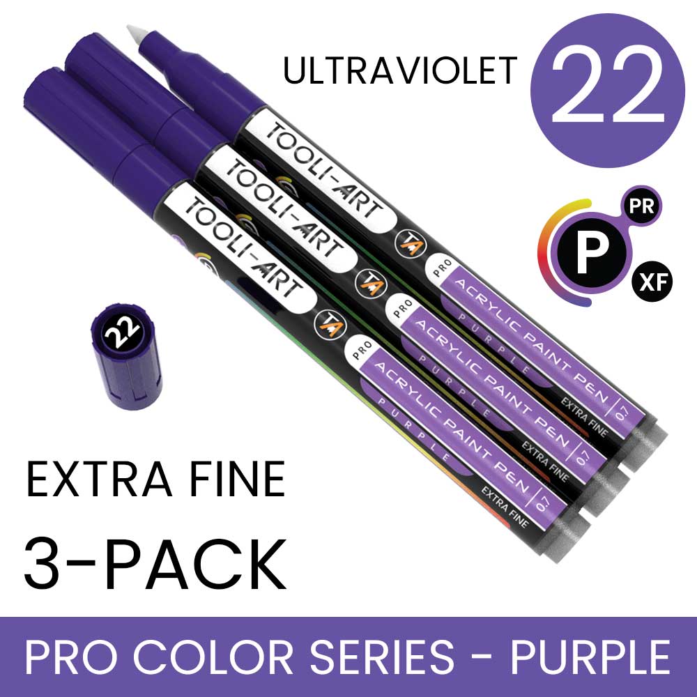 PRO COLOR SERIES - PURPLE - EXTRA-FINE: 3-Pack, Your Choice of Any 1 Color