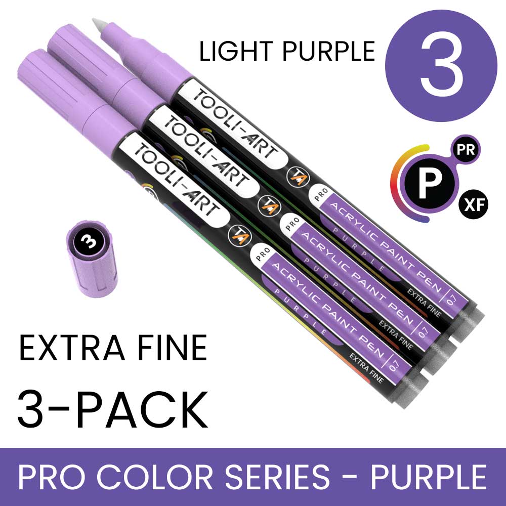 PRO COLOR SERIES - PURPLE - EXTRA-FINE: 3-Pack, Your Choice of Any 1 Color