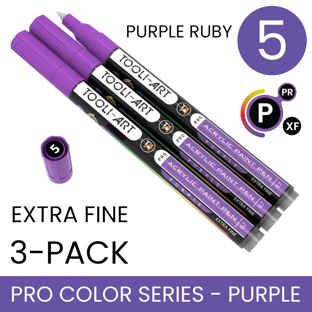 PRO COLOR SERIES - PURPLE - EXTRA-FINE: 3-Pack, Your Choice of Any 1 Color