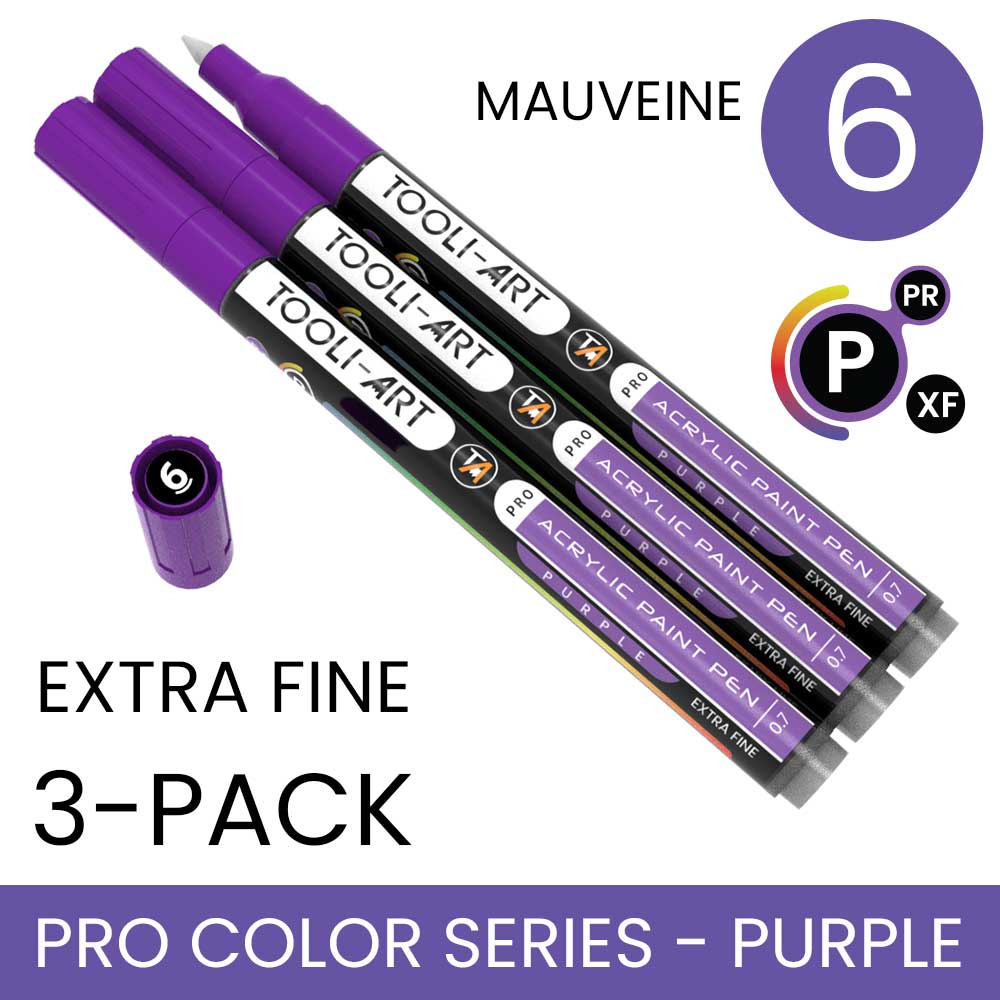 PRO COLOR SERIES - PURPLE - EXTRA-FINE: 3-Pack, Your Choice of Any 1 Color