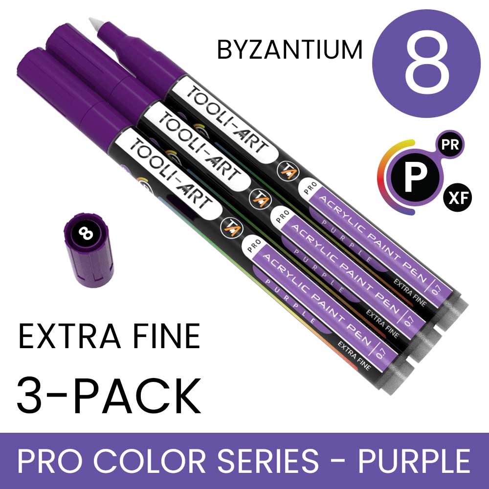 PRO COLOR SERIES - PURPLE - EXTRA-FINE: 3-Pack, Your Choice of Any 1 Color