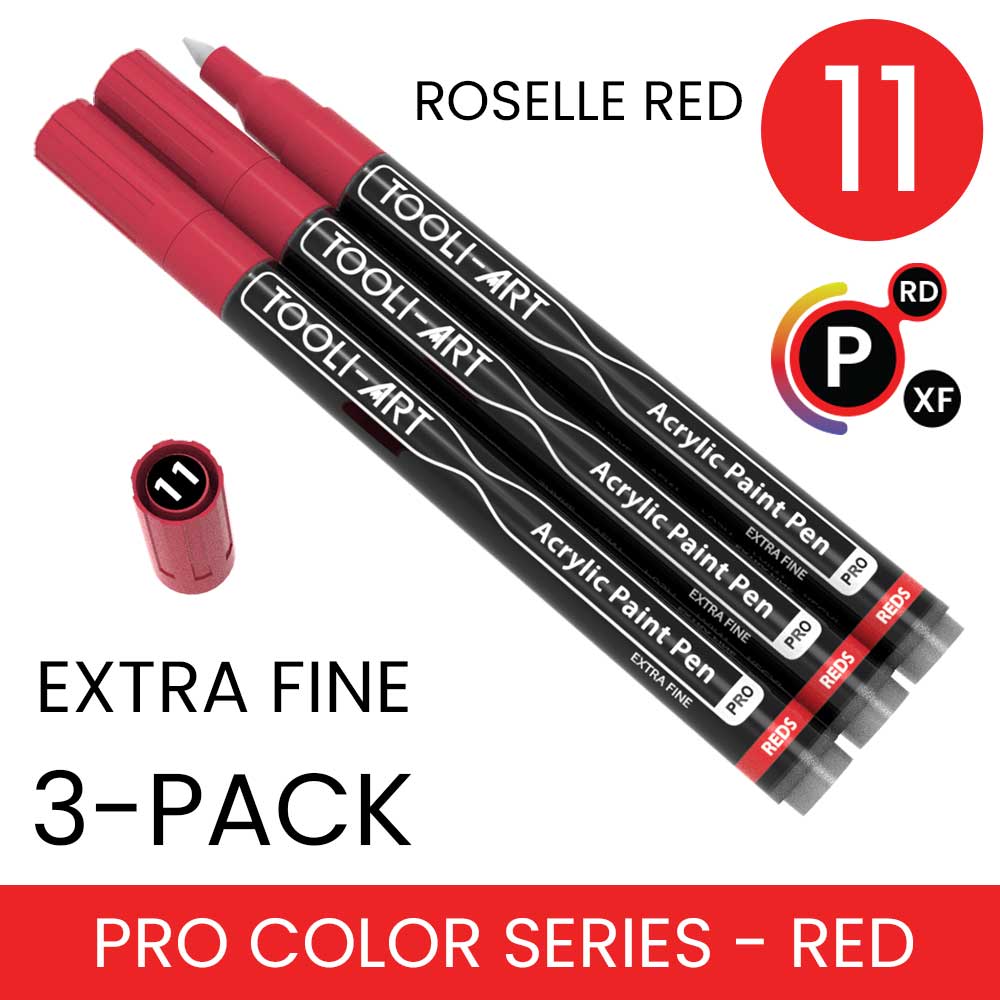 PRO COLOR SERIES - RED - EXTRA-FINE: 3-Pack, Your Choice of Any 1 Color