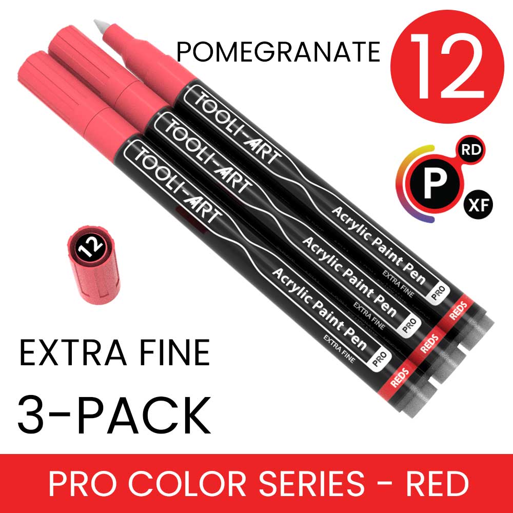 PRO COLOR SERIES - RED - EXTRA-FINE: 3-Pack, Your Choice of Any 1 Color