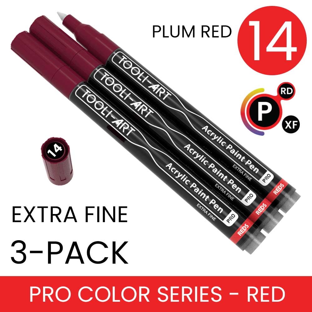 PRO COLOR SERIES - RED - EXTRA-FINE: 3-Pack, Your Choice of Any 1 Color