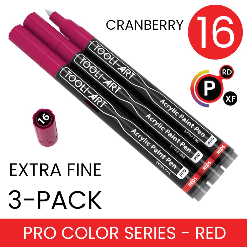 PRO COLOR SERIES - RED - EXTRA-FINE: 3-Pack, Your Choice of Any 1 Color