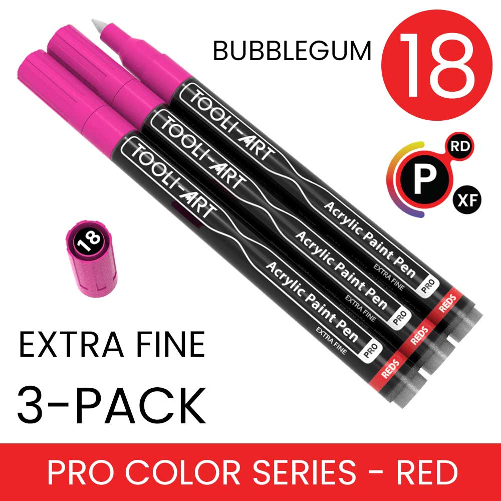 PRO COLOR SERIES - RED - EXTRA-FINE: 3-Pack, Your Choice of Any 1 Color