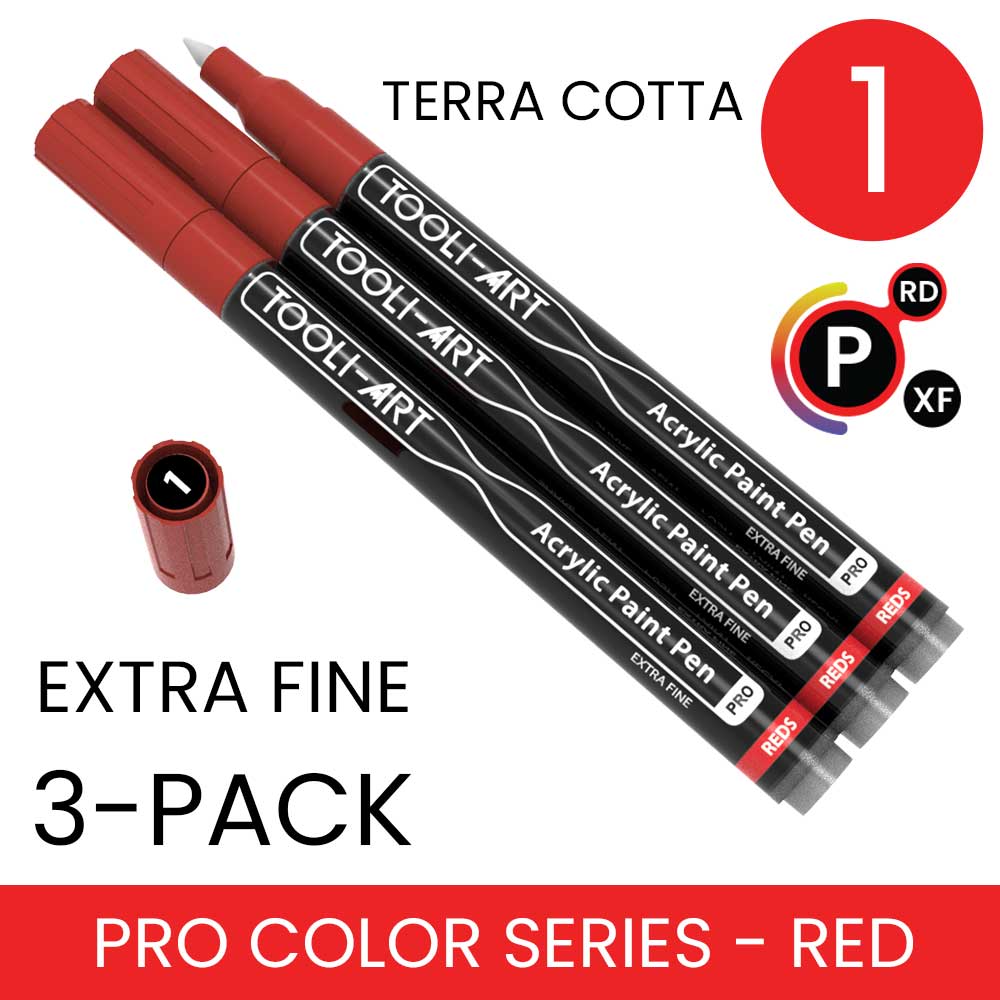 PRO COLOR SERIES - RED - EXTRA-FINE: 3-Pack, Your Choice of Any 1 Color