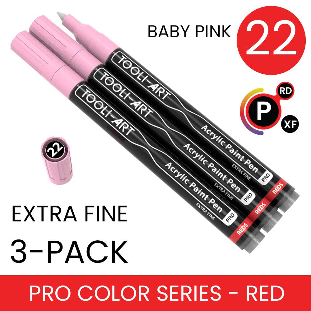 PRO COLOR SERIES - RED - EXTRA-FINE: 3-Pack, Your Choice of Any 1 Color