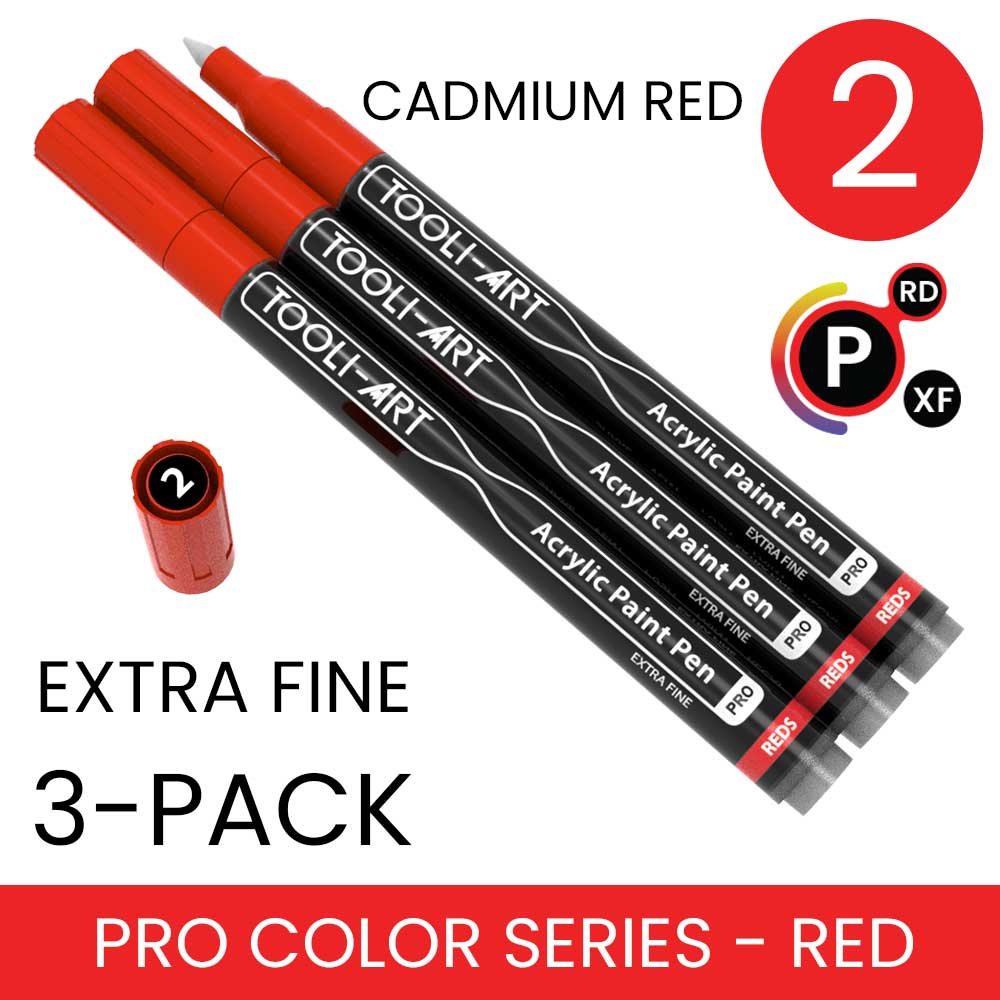 PRO COLOR SERIES - RED - EXTRA-FINE: 3-Pack, Your Choice of Any 1 Color