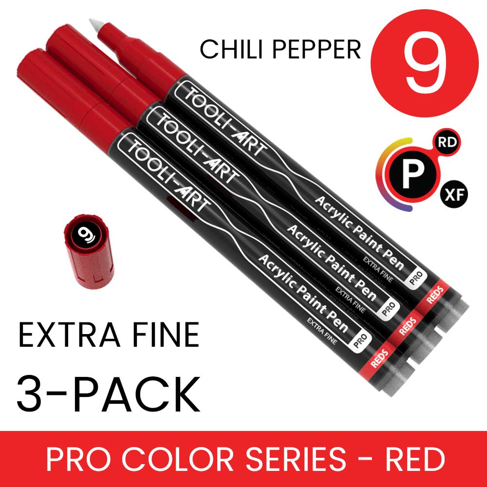 PRO COLOR SERIES - RED - EXTRA-FINE: 3-Pack, Your Choice of Any 1 Color