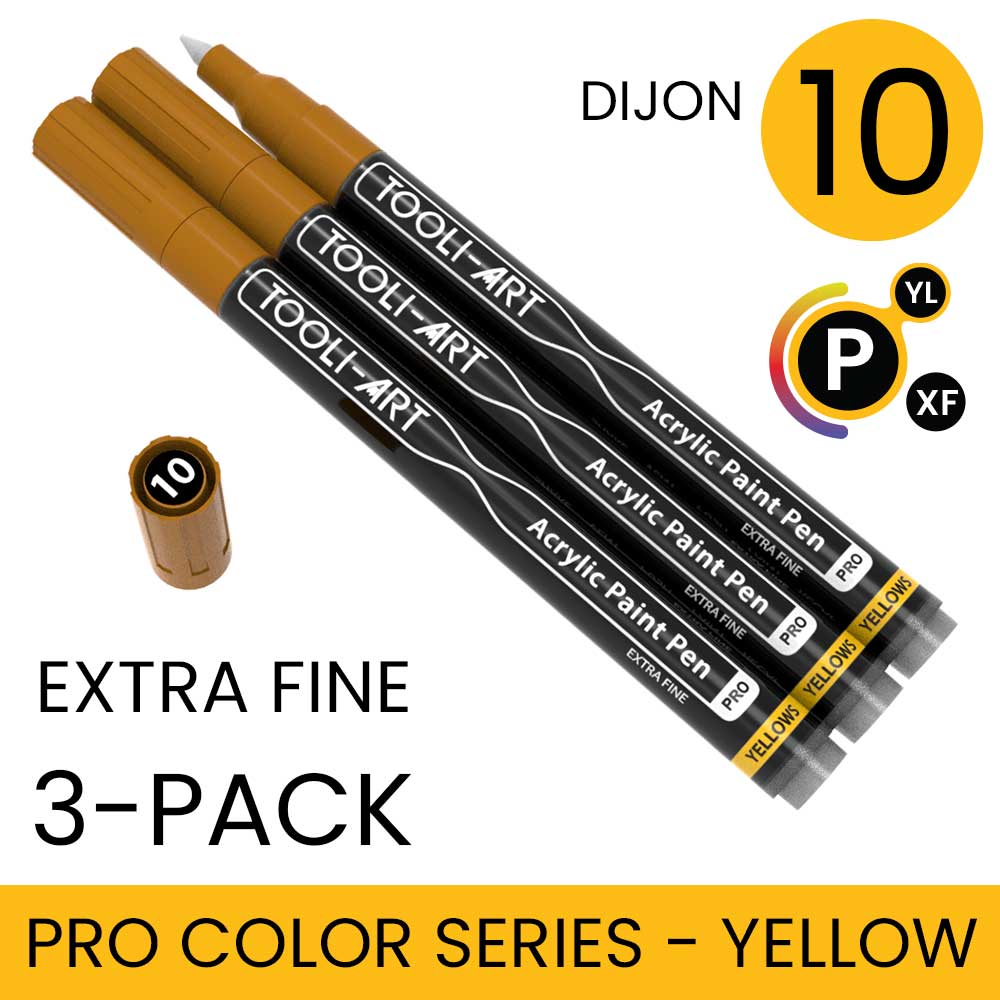 PRO COLOR SERIES - YELLOW - EXTRA-FINE: 3-Pack, Your Choice of Any 1 Color