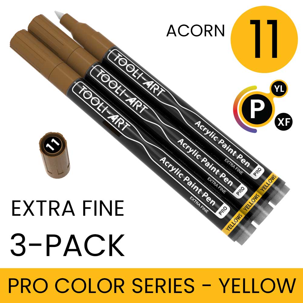 PRO COLOR SERIES - YELLOW - EXTRA-FINE: 3-Pack, Your Choice of Any 1 Color