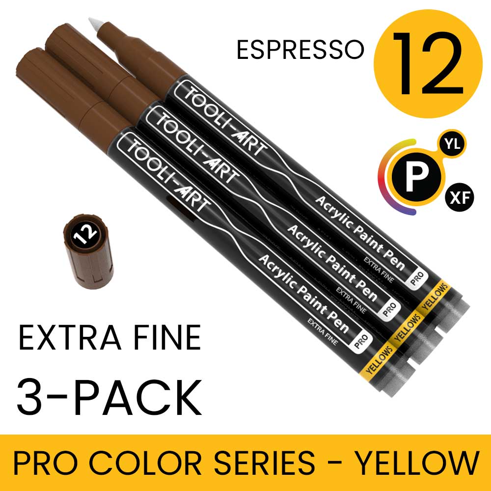 PRO COLOR SERIES - YELLOW - EXTRA-FINE: 3-Pack, Your Choice of Any 1 Color