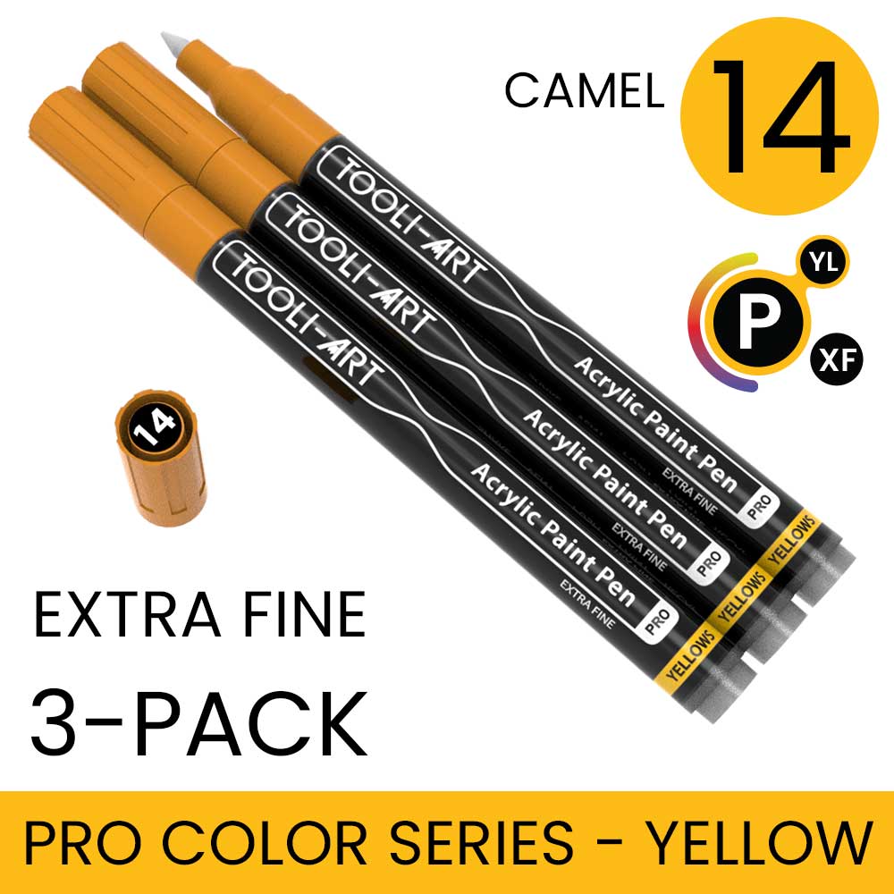 PRO COLOR SERIES - YELLOW - EXTRA-FINE: 3-Pack, Your Choice of Any 1 Color