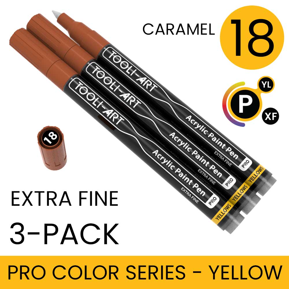 PRO COLOR SERIES - YELLOW - EXTRA-FINE: 3-Pack, Your Choice of Any 1 Color