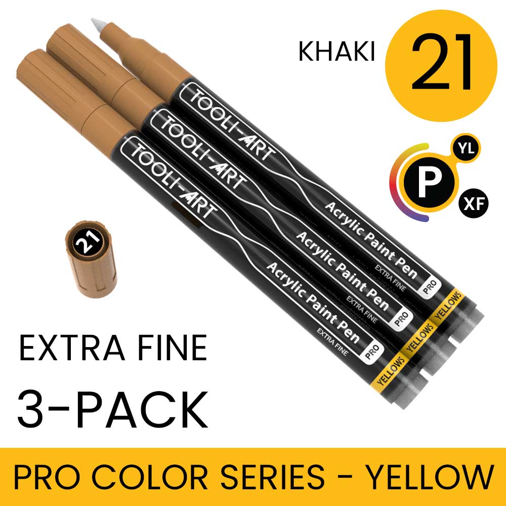 PRO COLOR SERIES - YELLOW - EXTRA-FINE: 3-Pack, Your Choice of Any 1 Color