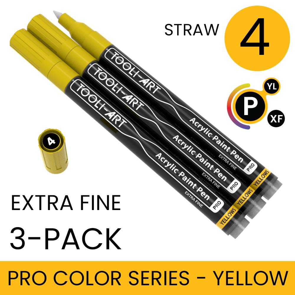 PRO COLOR SERIES - YELLOW - EXTRA-FINE: 3-Pack, Your Choice of Any 1 Color