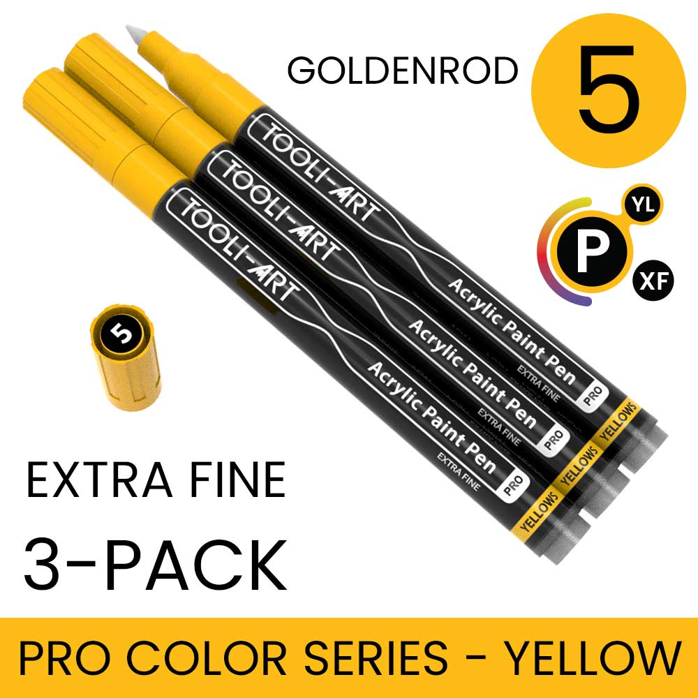 PRO COLOR SERIES - YELLOW - EXTRA-FINE: 3-Pack, Your Choice of Any 1 Color