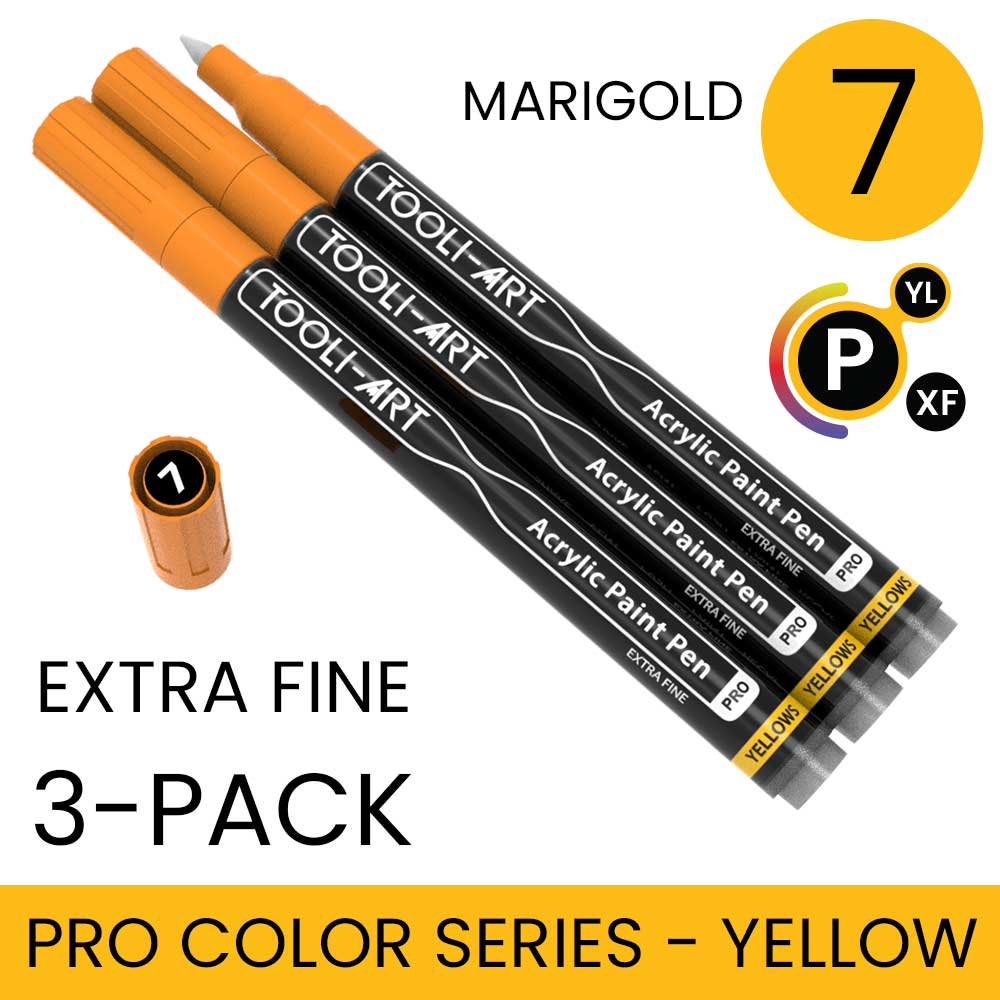 PRO COLOR SERIES - YELLOW - EXTRA-FINE: 3-Pack, Your Choice of Any 1 Color