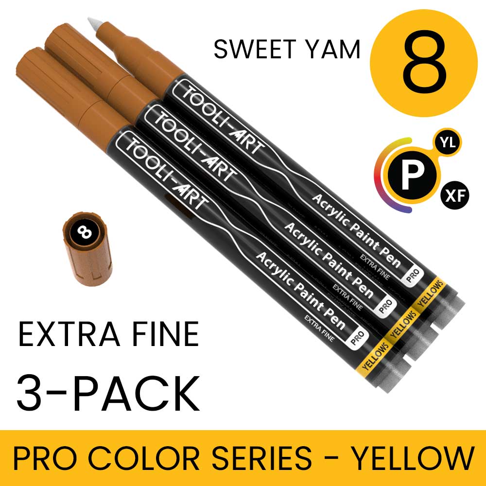PRO COLOR SERIES - YELLOW - EXTRA-FINE: 3-Pack, Your Choice of Any 1 Color