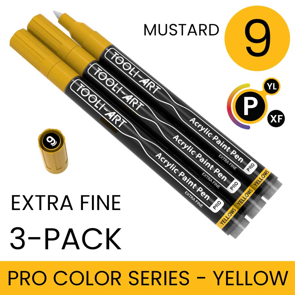 PRO COLOR SERIES - YELLOW - EXTRA-FINE: 3-Pack, Your Choice of Any 1 Color