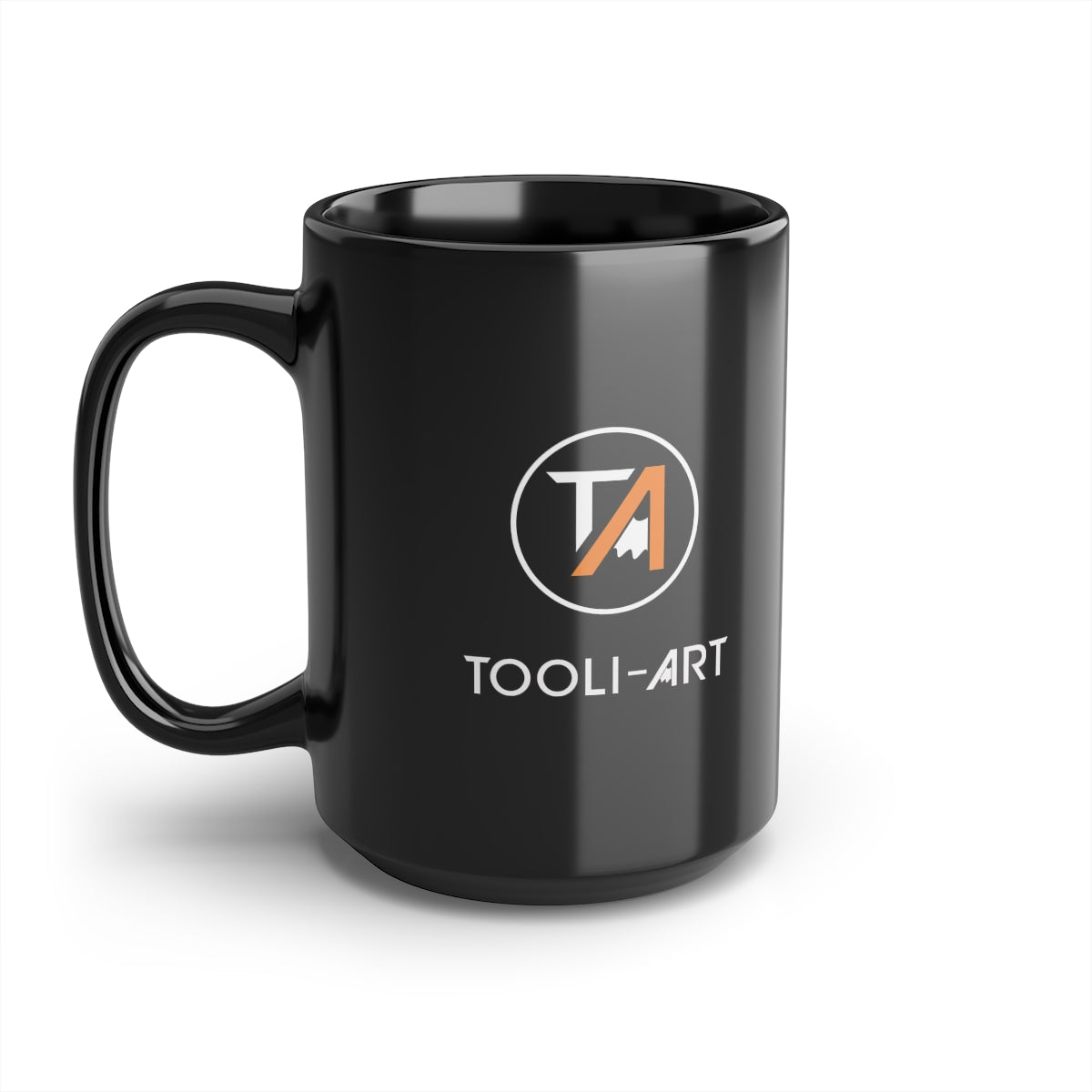 Tooli-Art Black Mug, 15oz - COLOR CREATIVITY KINDNESS