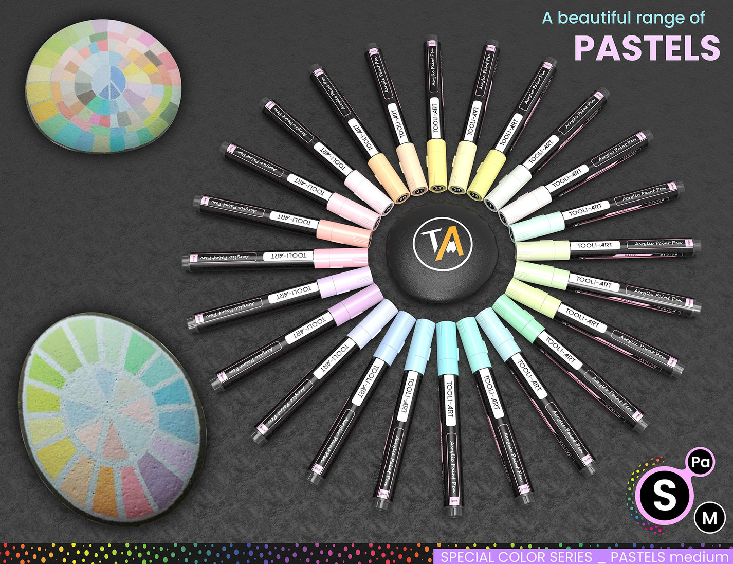 ACRYLIC PAINT PENS - 8 PASTEL COLORS